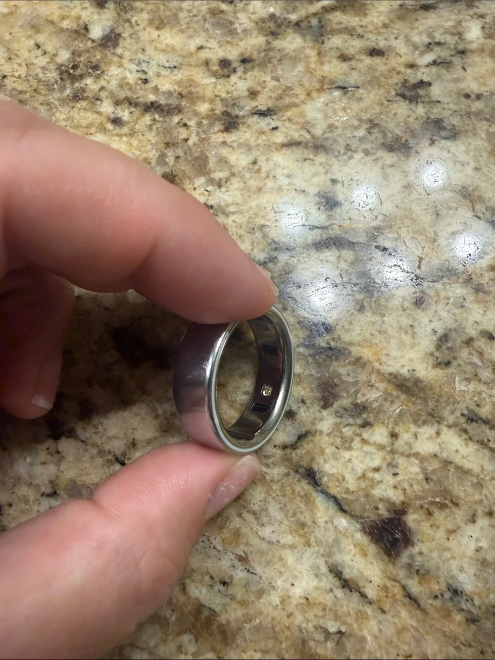 Oura Size 12 Version 4 Polished Silver (like new) - 2 chargers included